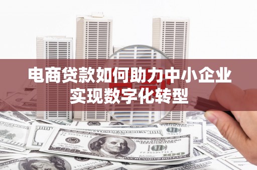 乌审旗电商贷款如何助力中小企业实现数字化转型