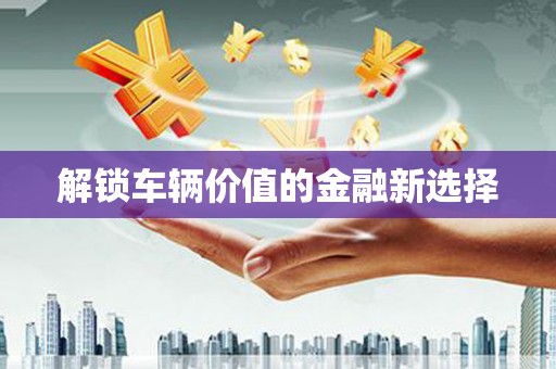 乌审旗解锁车辆价值的金融新选择