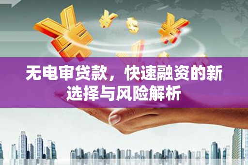 乌审旗无电审贷款，快速融资的新选择与风险解析