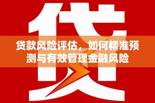 乌审旗贷款风险评估，如何精准预测与有效管理金融风险