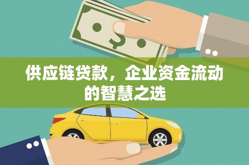 乌审旗供应链贷款，企业资金流动的智慧之选