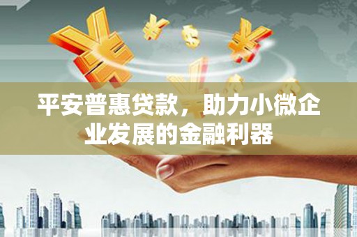 乌审旗平安普惠贷款，助力小微企业发展的金融利器