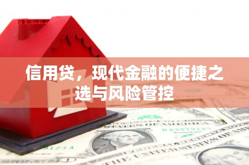 乌审旗信用贷，现代金融的便捷之选与风险管控