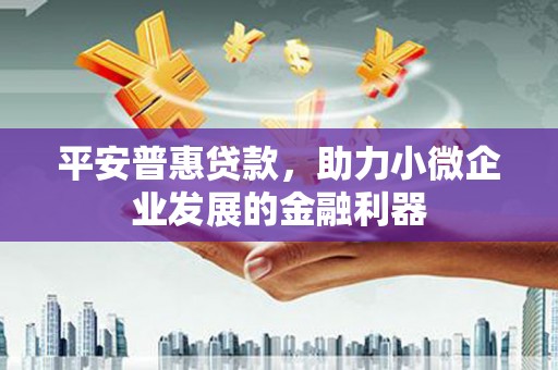 乌审旗平安普惠贷款，助力小微企业发展的金融利器