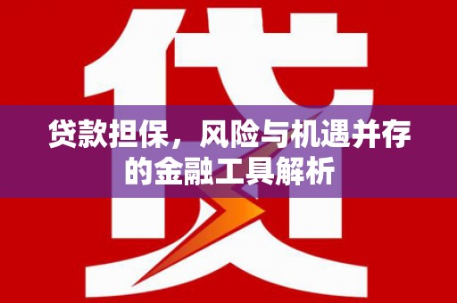 乌审旗贷款担保，风险与机遇并存的金融工具解析